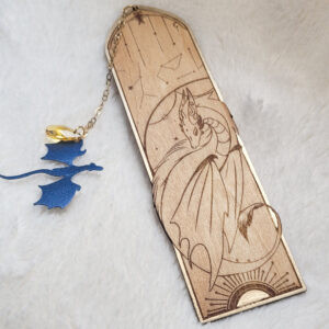 Marque-page bois Dragon