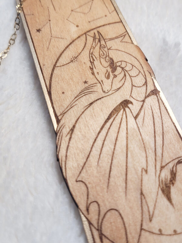 Marque-page bois Dragon – Image 2